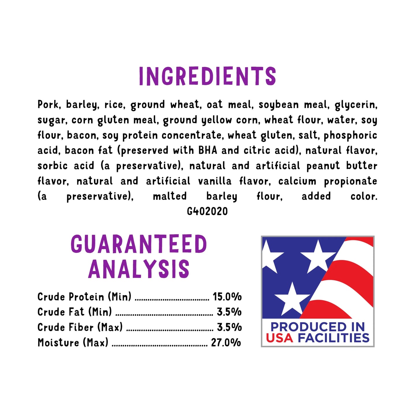 Purina Strips Dog Treats with Real Bacon & Peanut Butter Flavors Tender Chews, 40 Oz Pouch