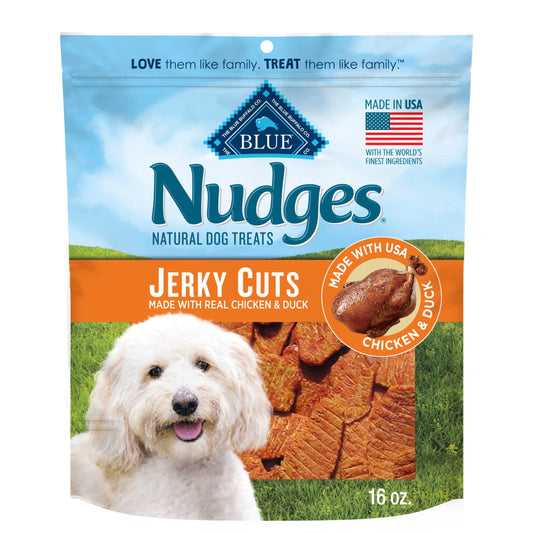 Nudges Jerky Cuts Dog Treats Made with Real Chicken & Duck, 8-Oz. Bag